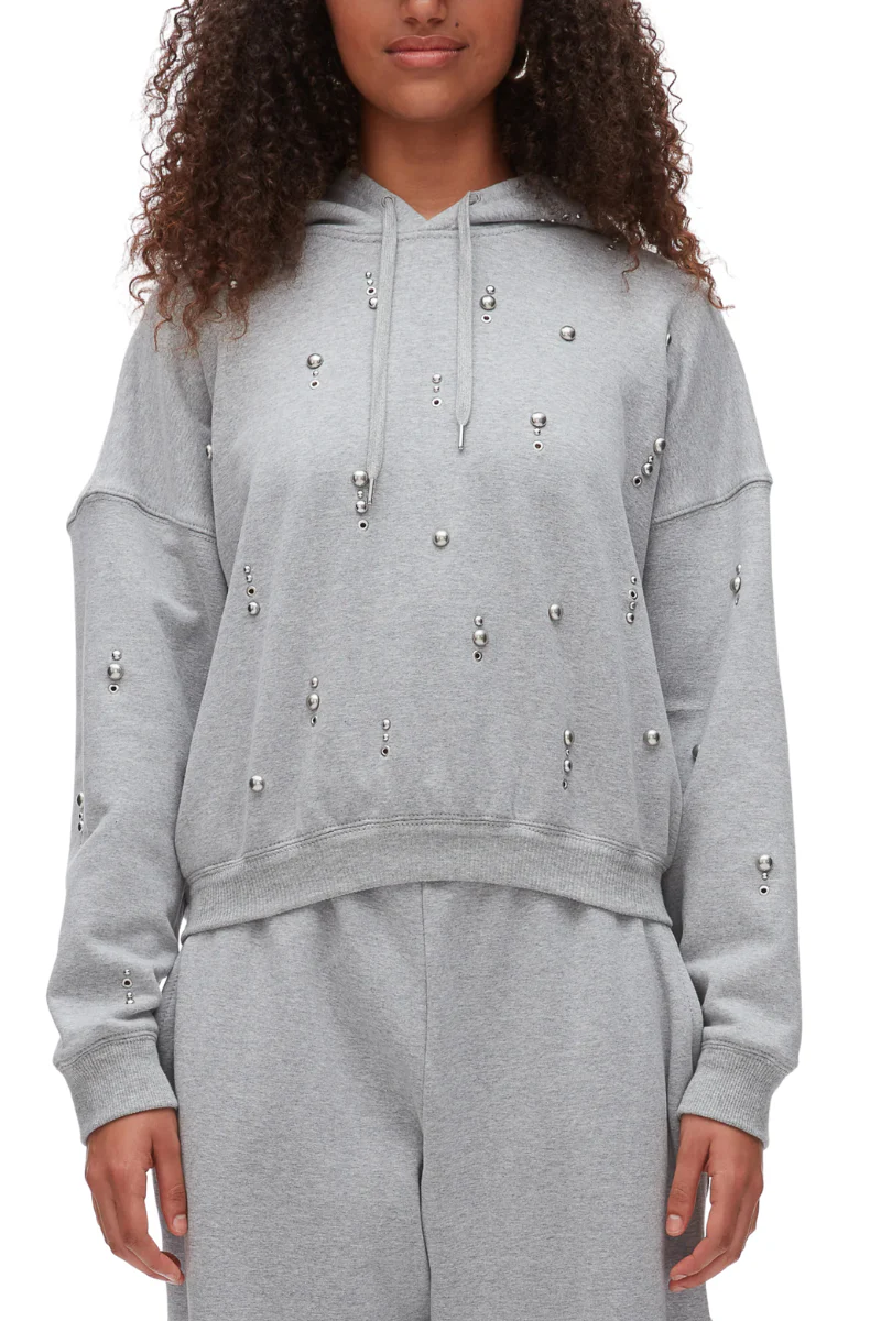 Stud Embellished Hoodie