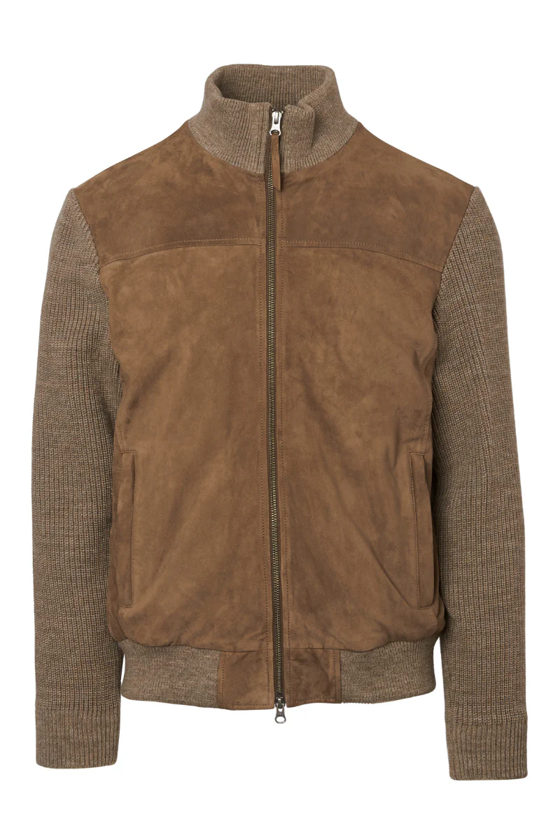 Suede Bomber Jacket
