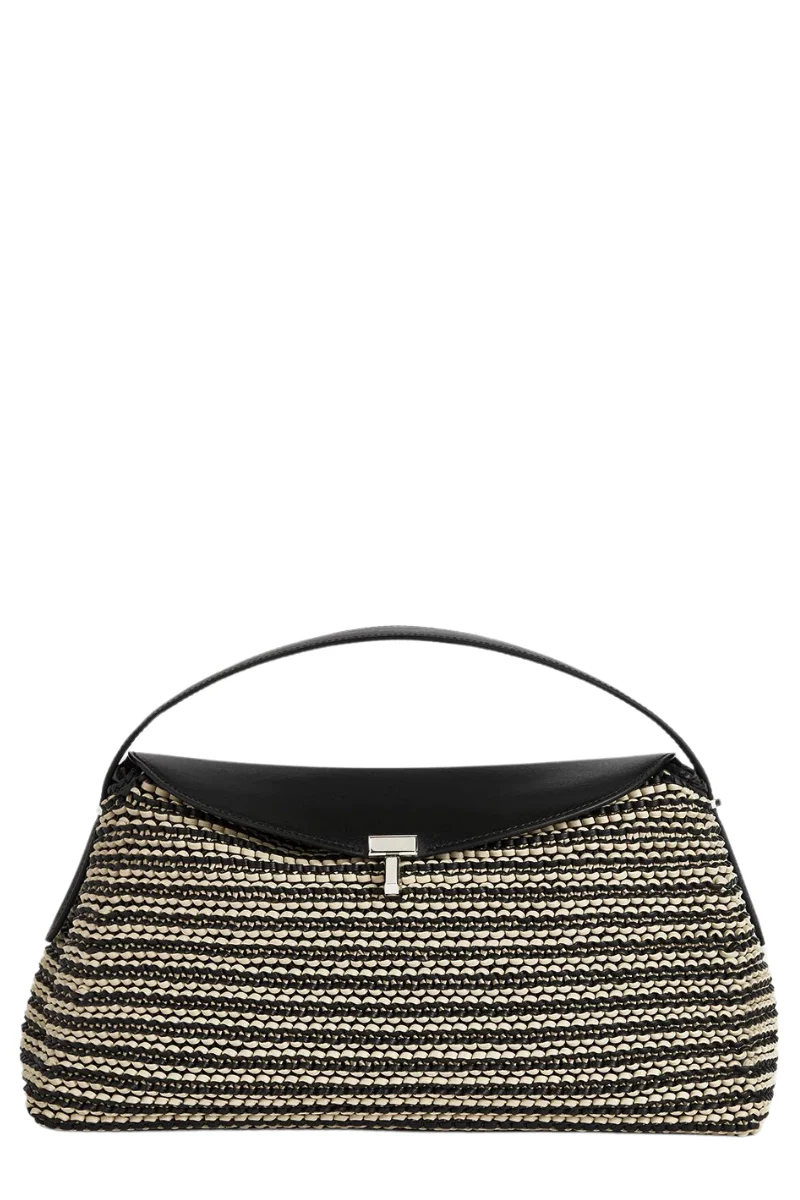 T-Lock Woven Leather Bag