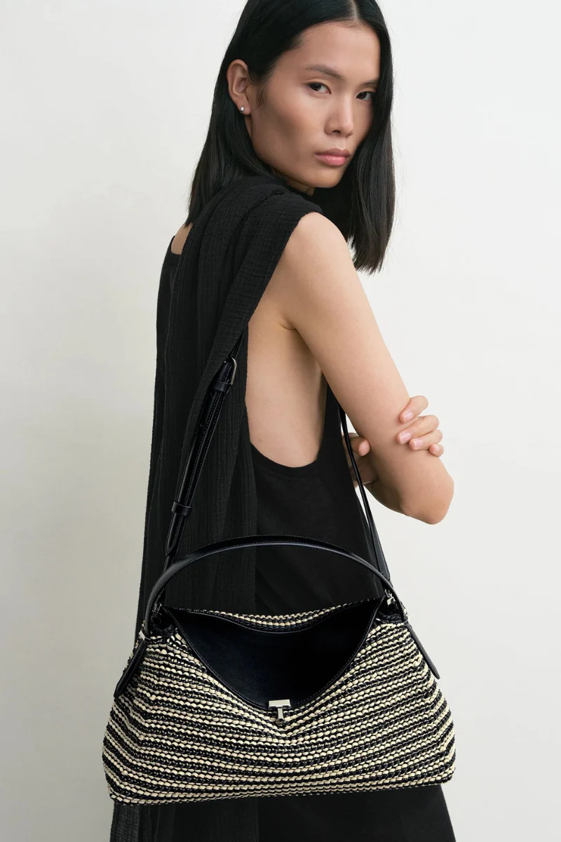 T-Lock Woven Leather Bag - Image 2