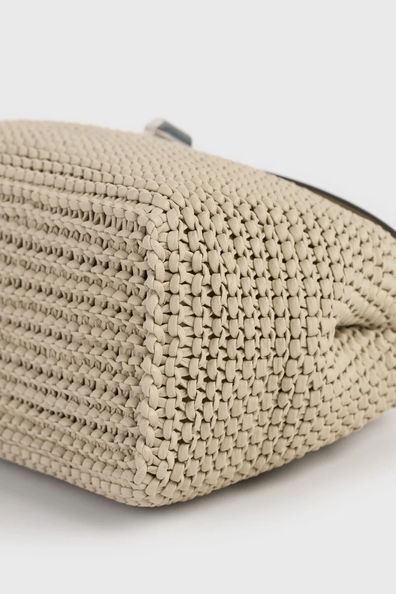 T-Lock Woven Leather Clutch - Image 6