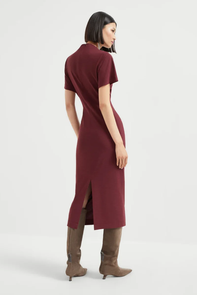 Techno Jersey Wrap Belt Dress - Image 4