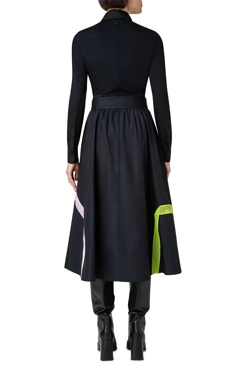 Techno Mesh Tape Intarsia Dress - Image 3