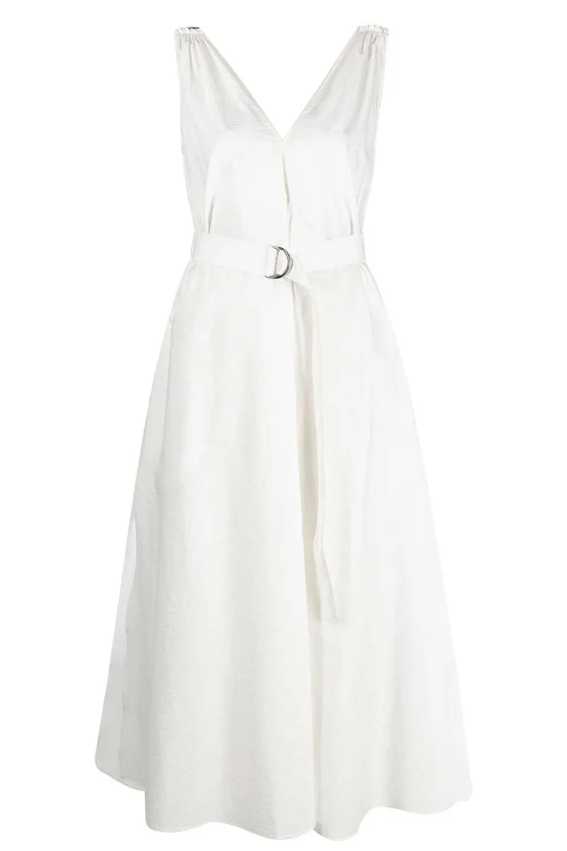 Techno Poplin Belted Dress - Image 4