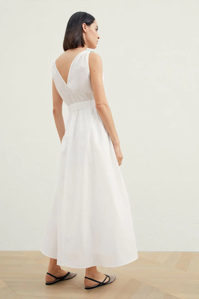 Techno Poplin Belted Dress - Image 7