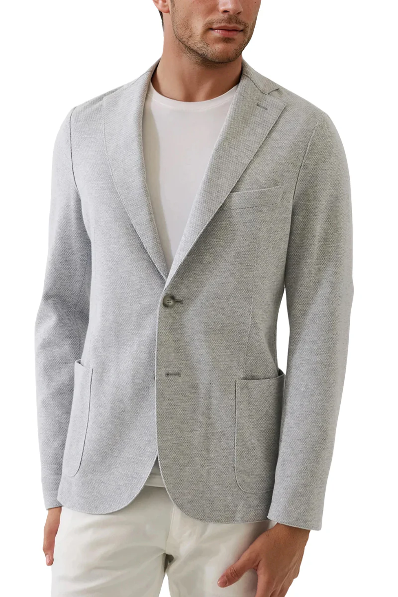 Textured Raw Edge Blazer