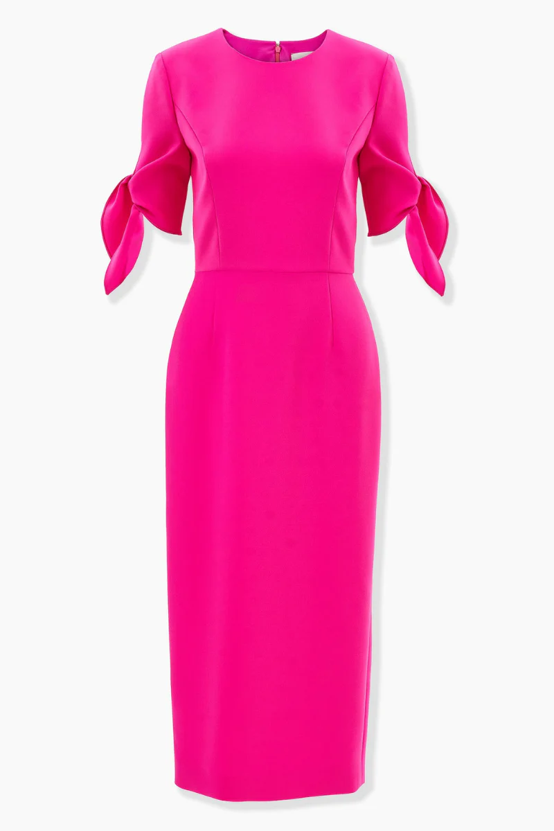 Tie-Sleeve Midi Dress - Image 4