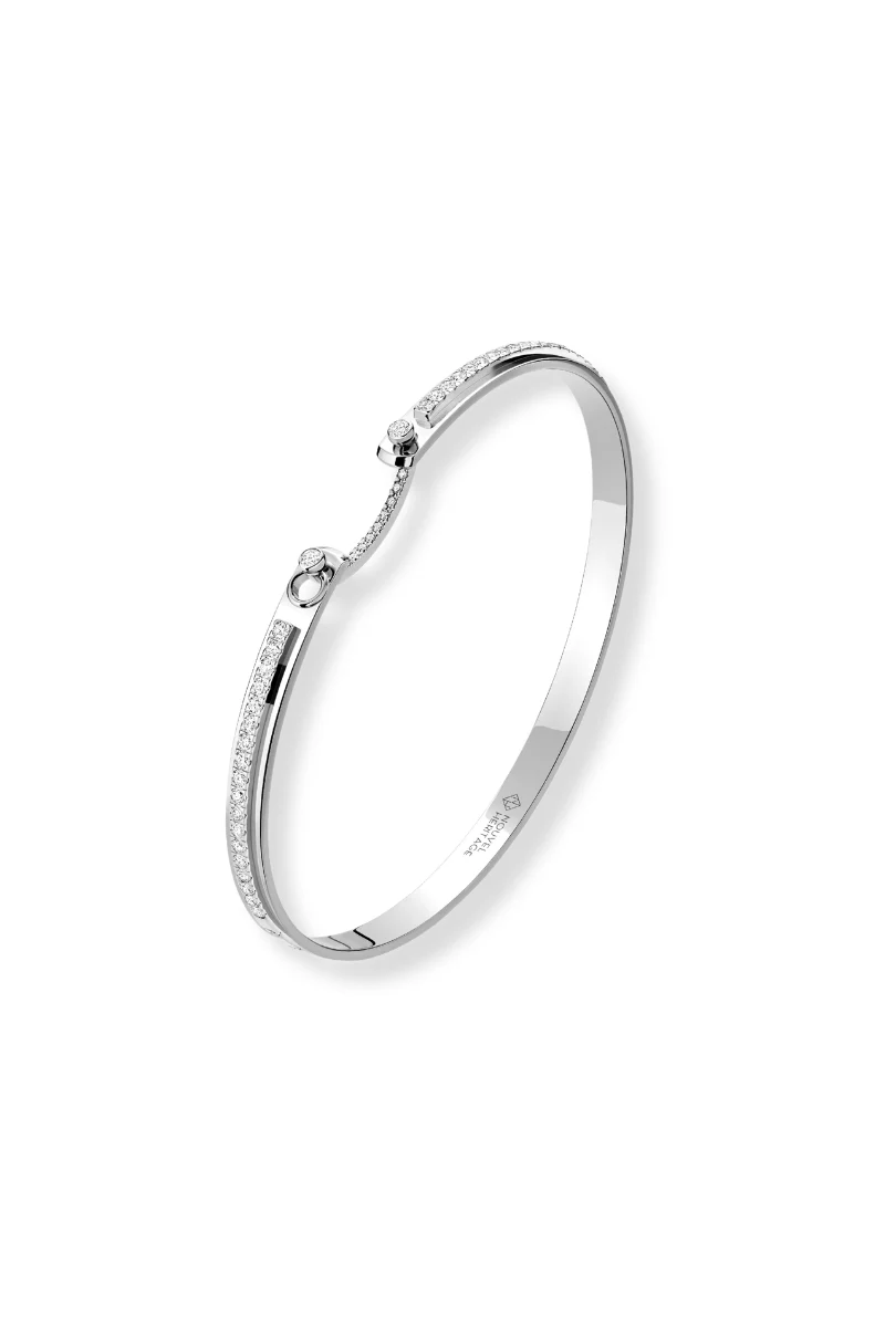 Tuxedo Mood Bangle, 4mm
