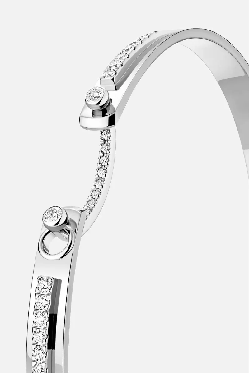 Tuxedo Mood Bangle, 4mm - Image 2