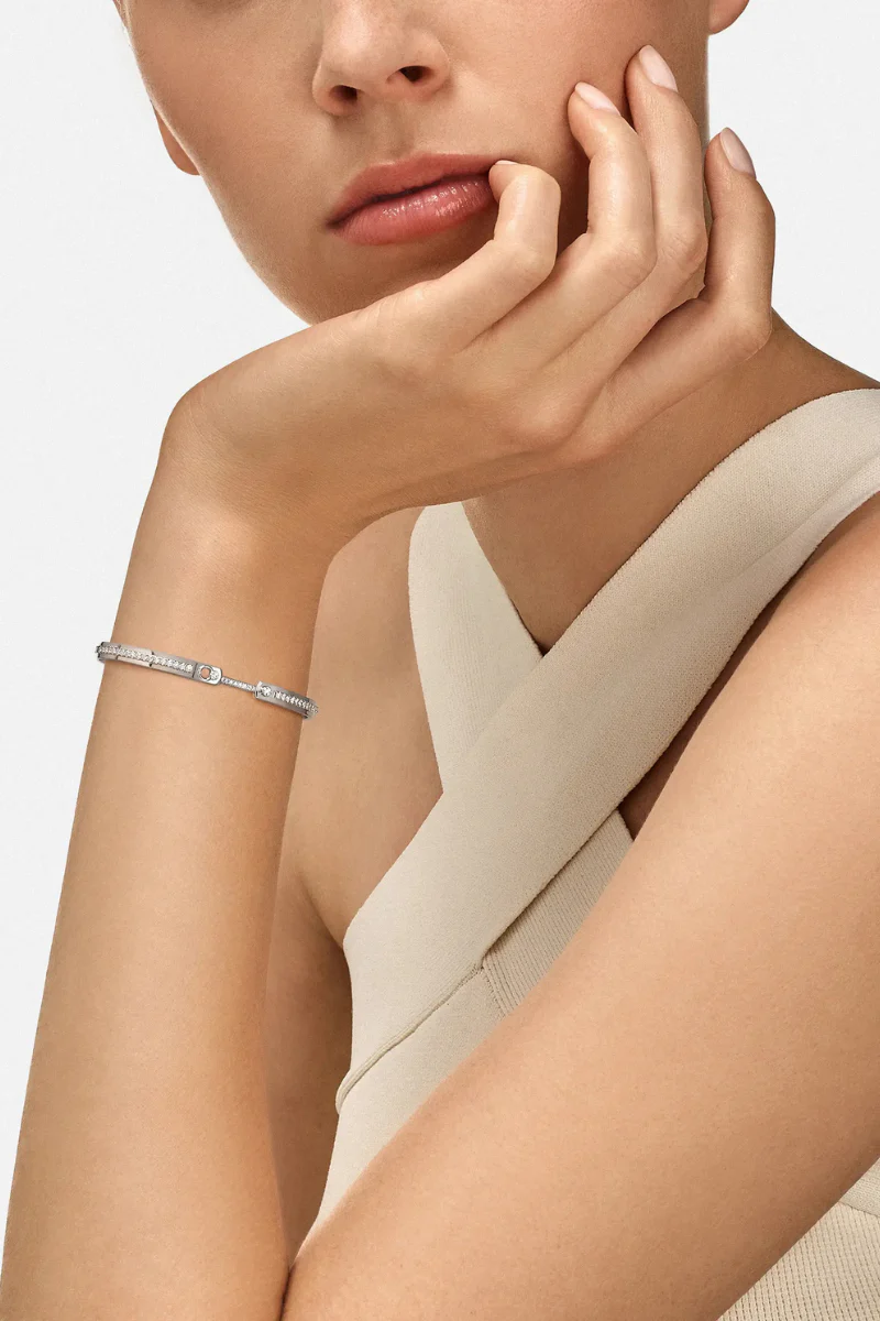 Tuxedo Mood Bangle, 4mm - Image 3
