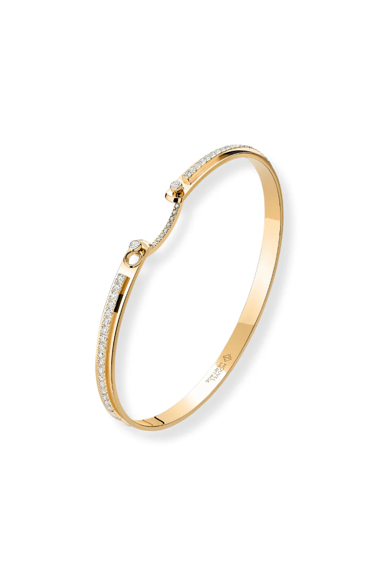 Tuxedo Mood Bangle, 4mm