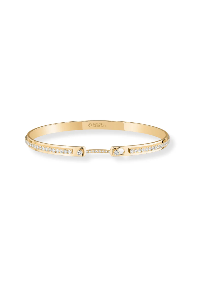 Tuxedo Mood Bangle, 4mm - Image 4