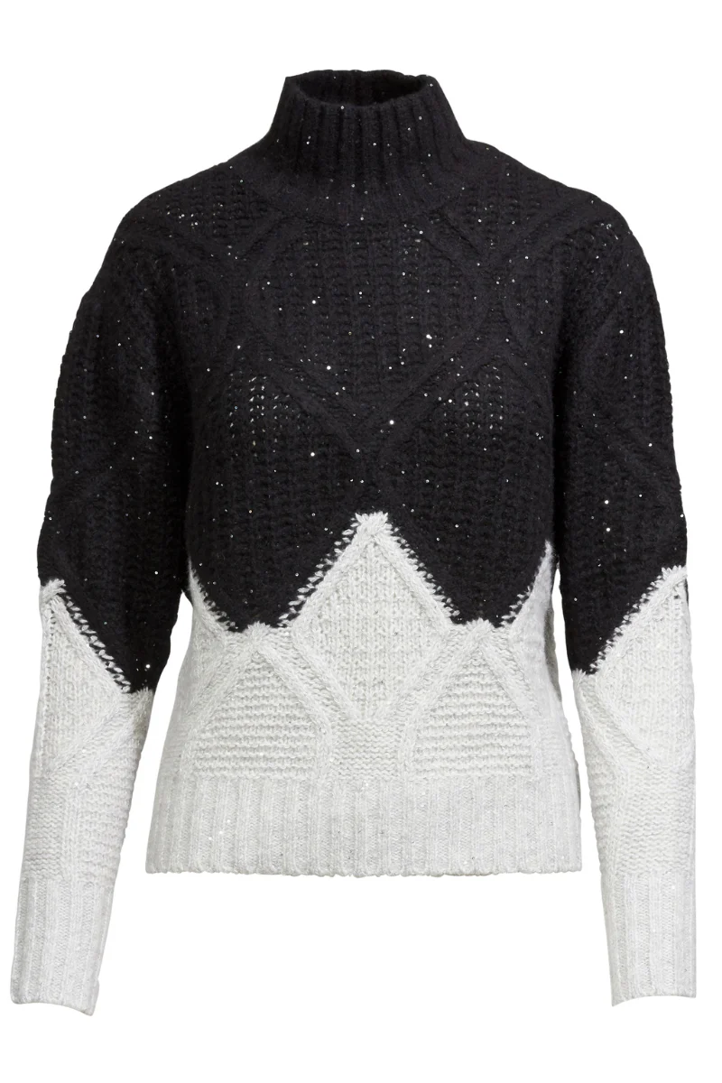 Two-Tone Diamond Sweater - Image 2