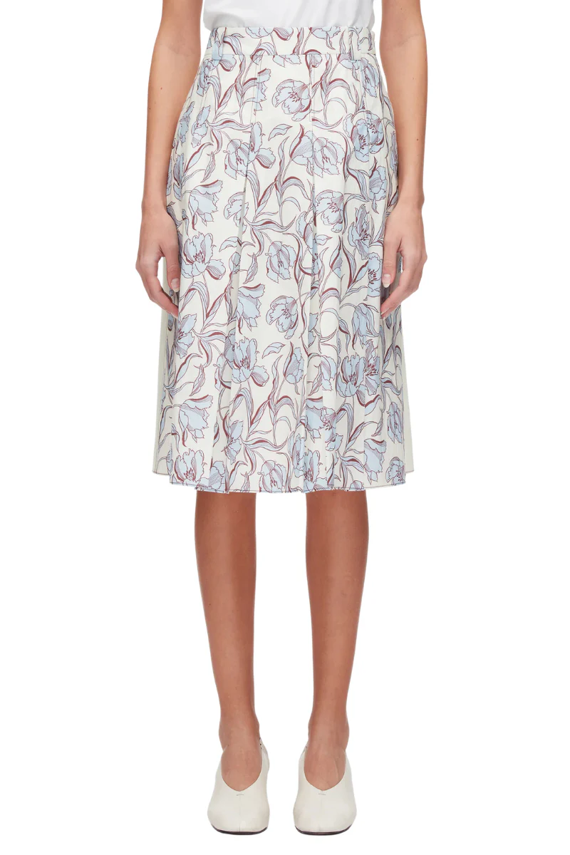 Two-Toned Pleated Skirt