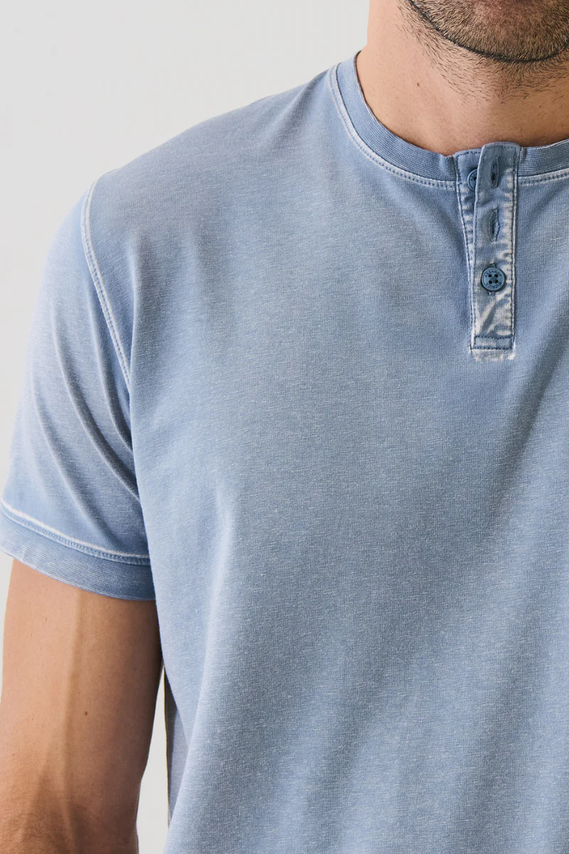 Vintage Wash Henley T-Shirt - Image 2