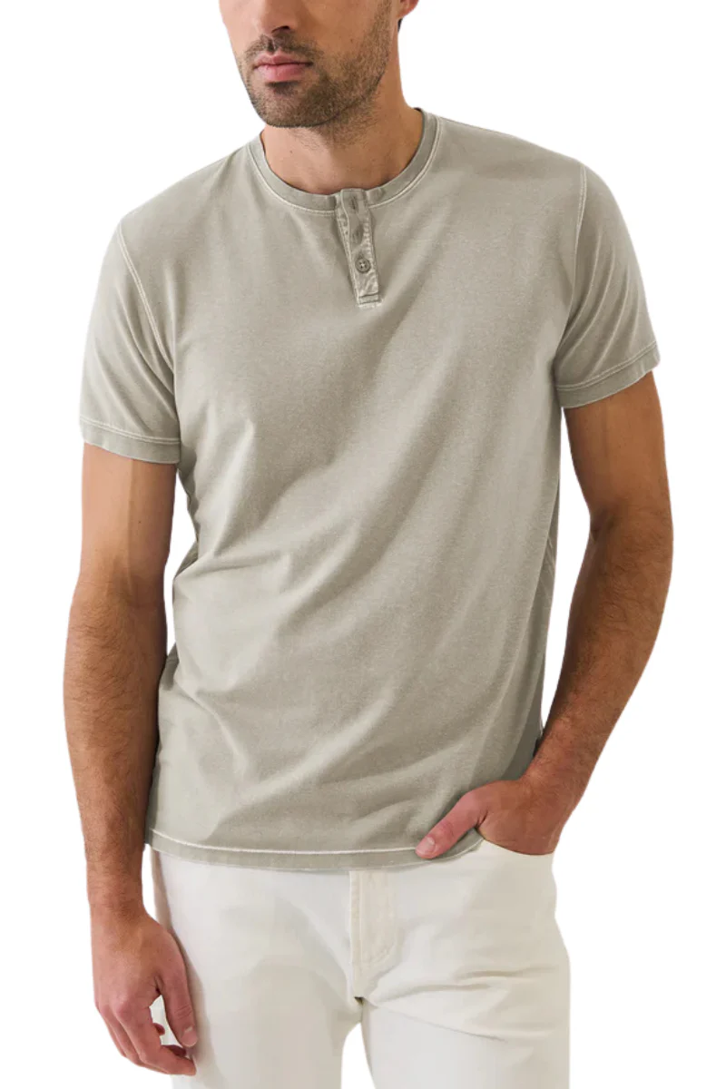Vintage Wash Henley T-Shirt - Image 3