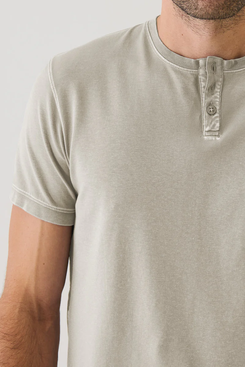 Vintage Wash Henley T-Shirt - Image 4