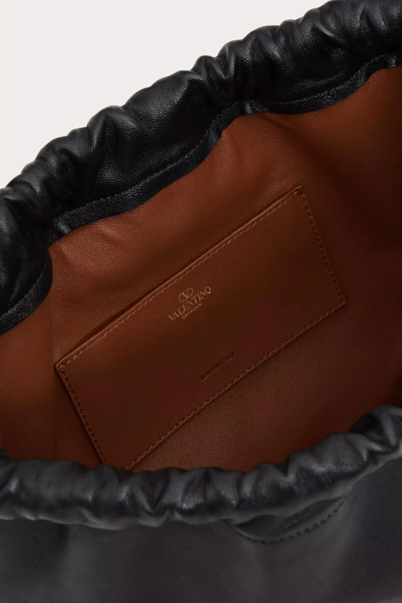 VLogo Pouf Leather Pouch - Image 6