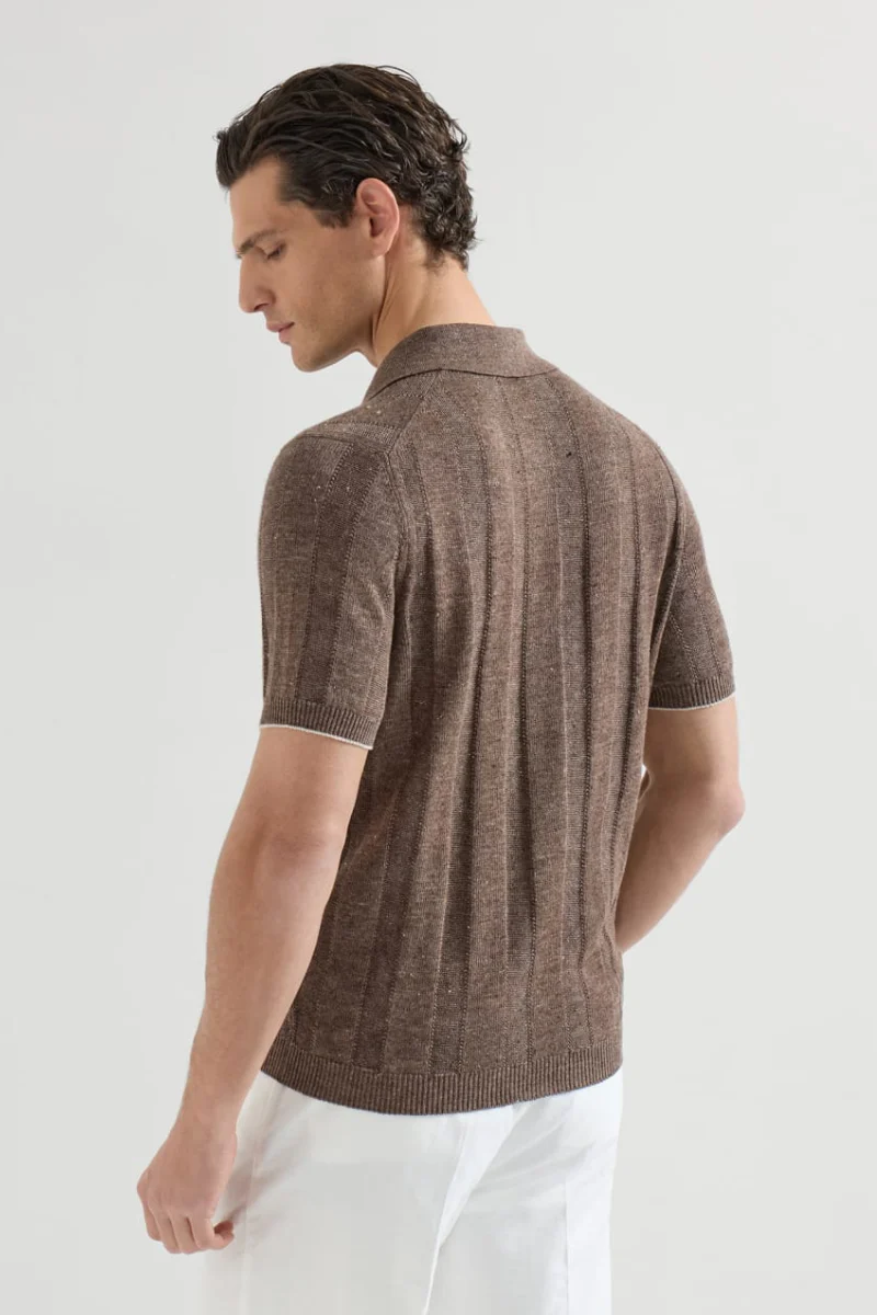 Wide Rib Knit Polo - Image 5
