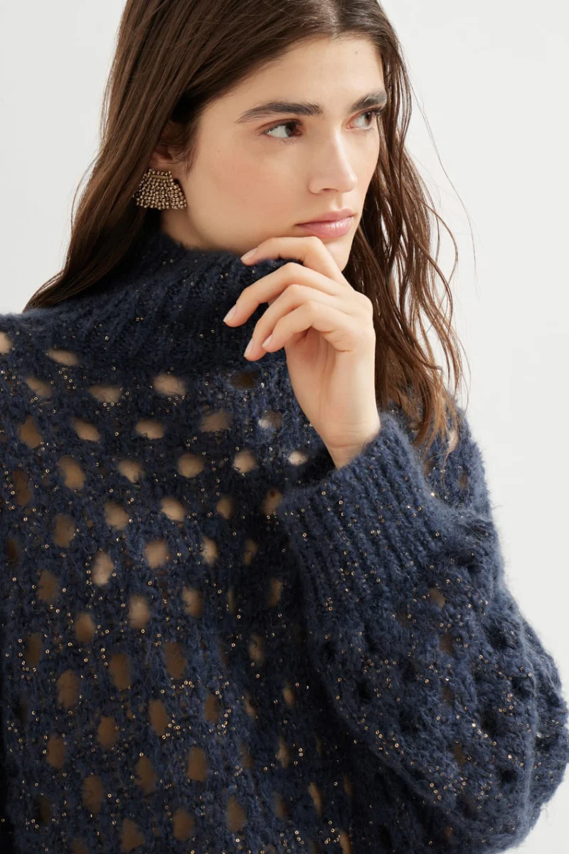 Wispy Dazzling Net Turtleneck - Image 3