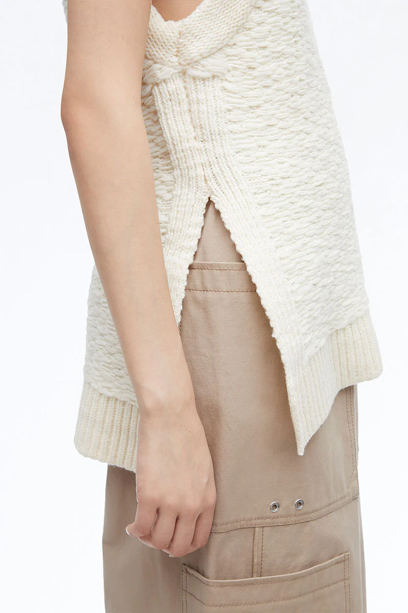 Wool Jacquard Mockneck Top - Image 4