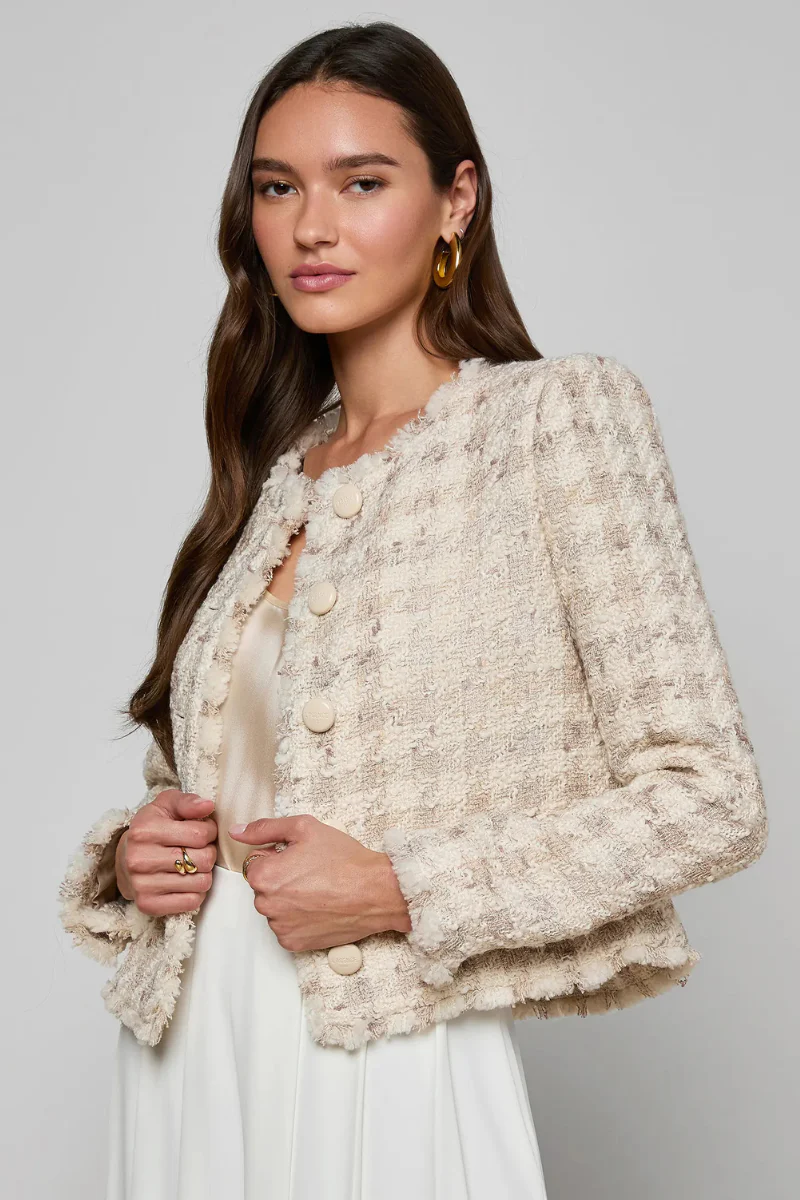 Zell Houndstooth Tweed Jacket - Image 2