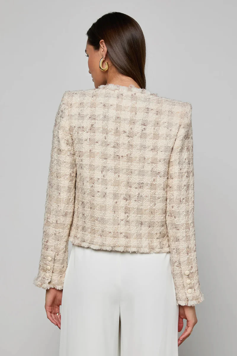 Zell Houndstooth Tweed Jacket - Image 3