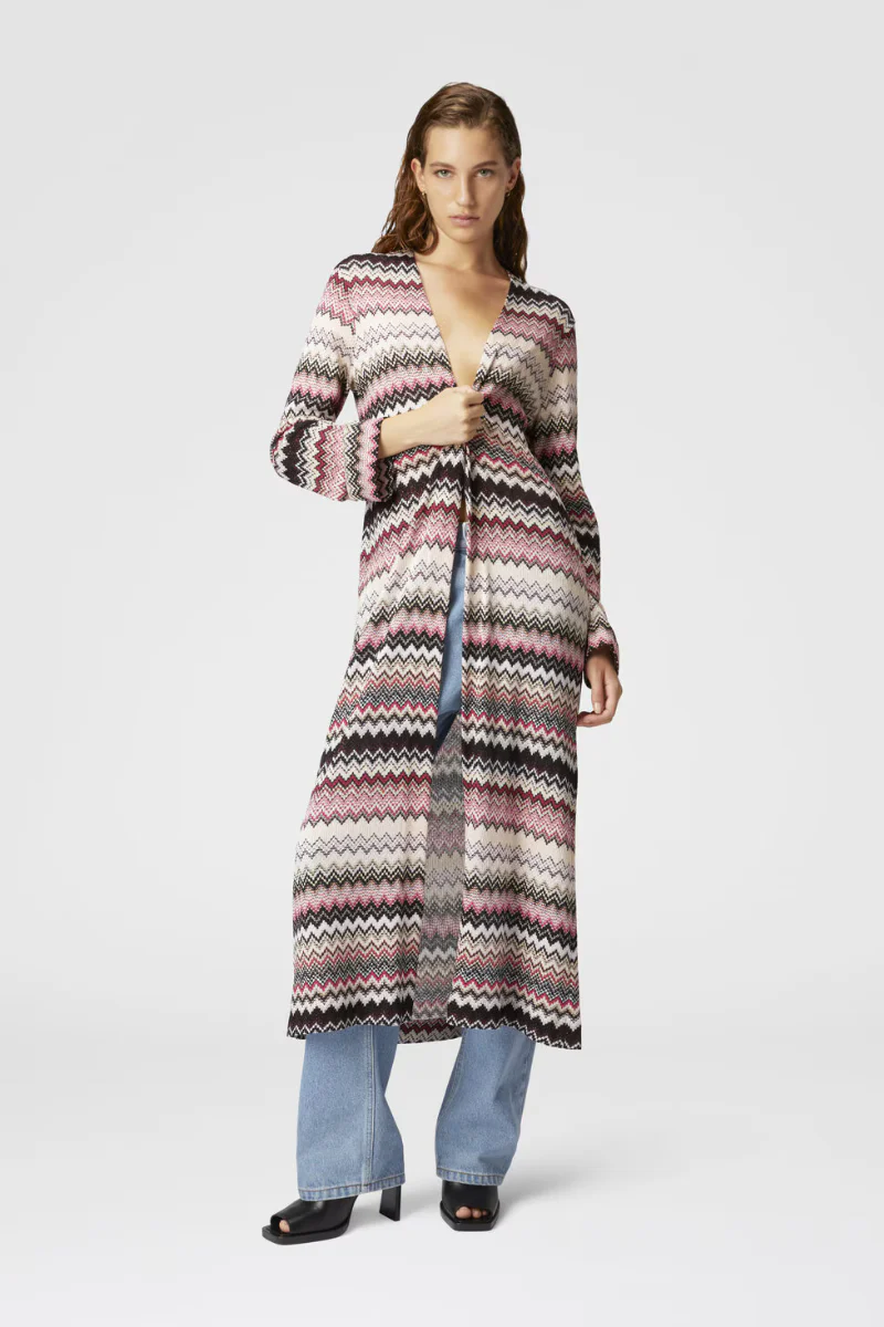 Zig Zag Long Cardigan - Image 2