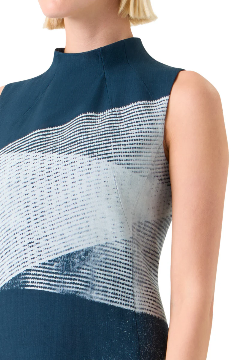 Zig Zag Print Sheath Dress - Image 3