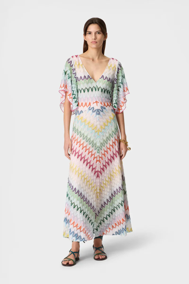 Zigzag Lamé Dress - Image 2