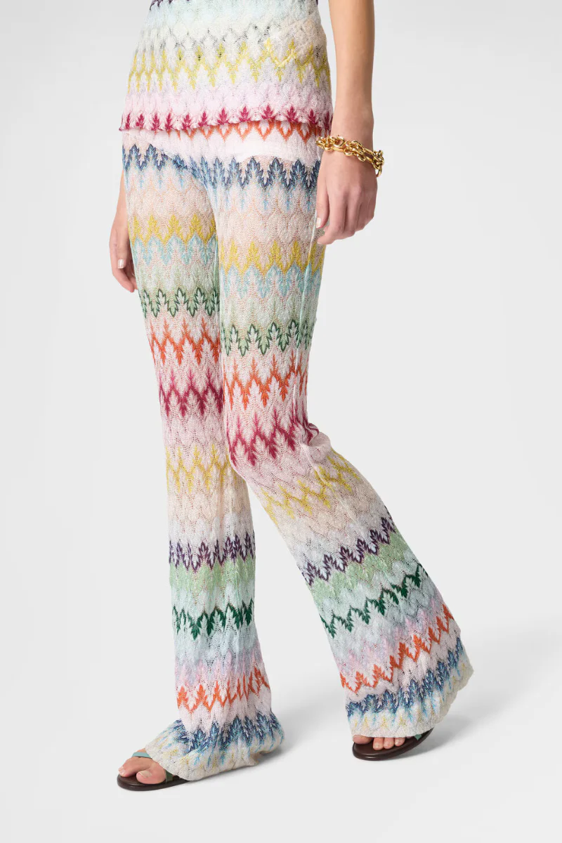 Zigzag Lamé Pants - Image 2