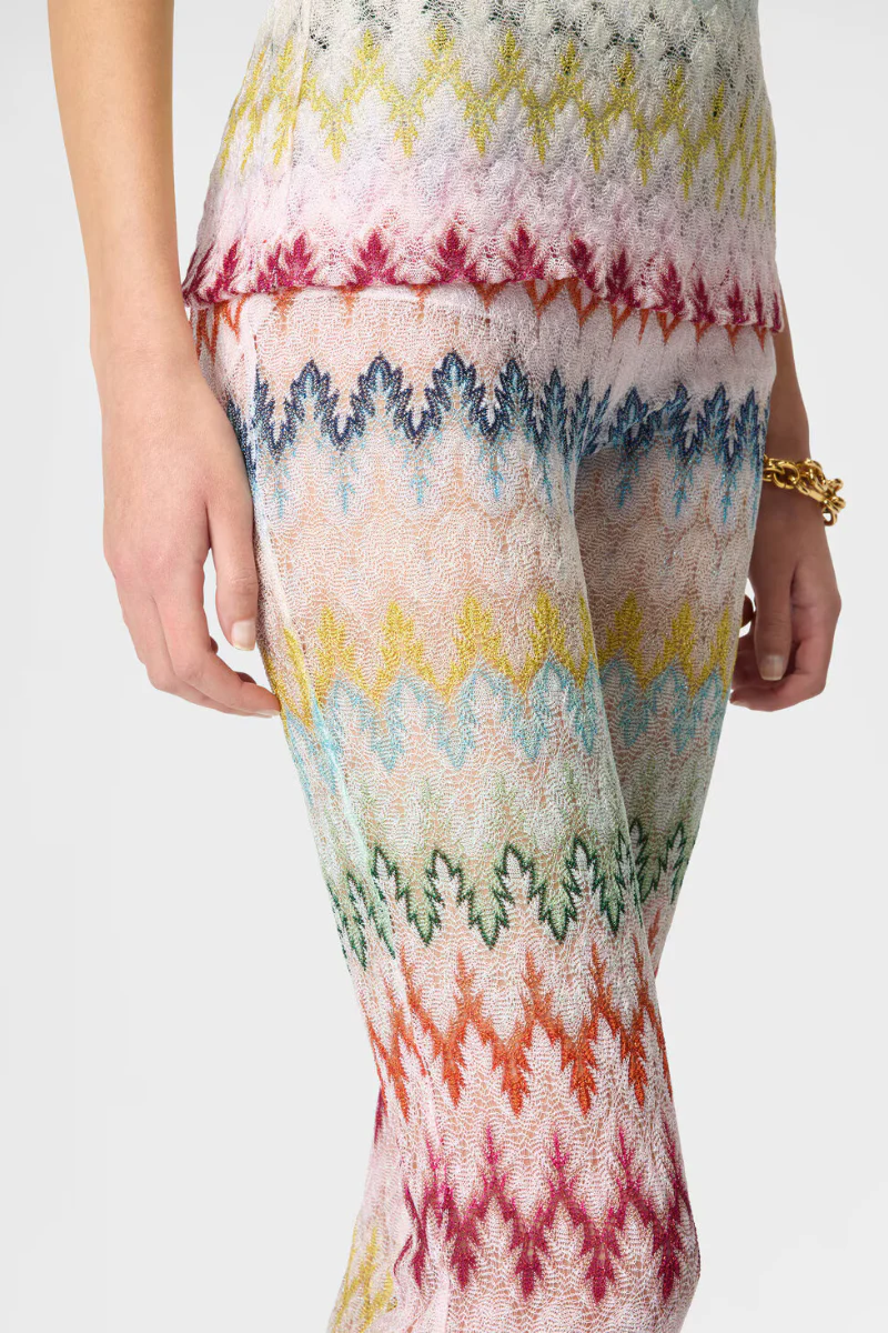 Zigzag Lamé Pants - Image 3